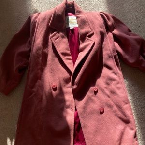 London Fog 100% virgin wool coat. Size medium (8). Dusty rose.